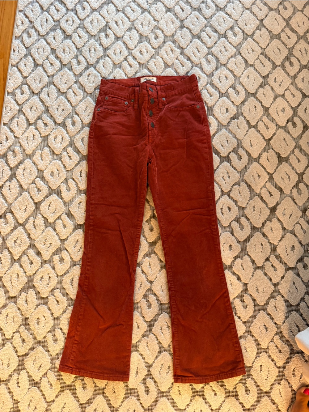 Madewell High-Rise Rust Corduroy Women’s Jeans